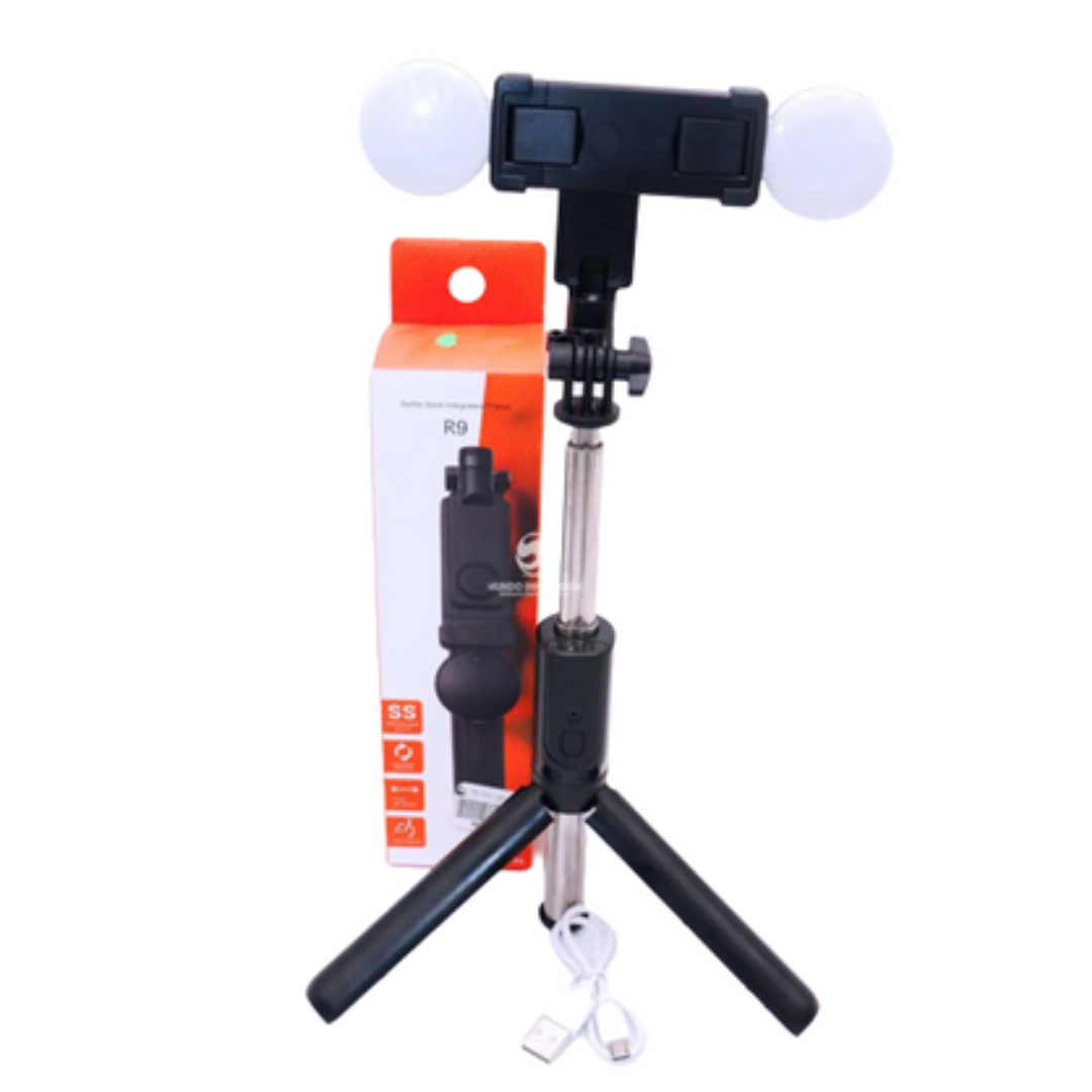 Tripode Soporte Selfie Stick R9 Luz Led