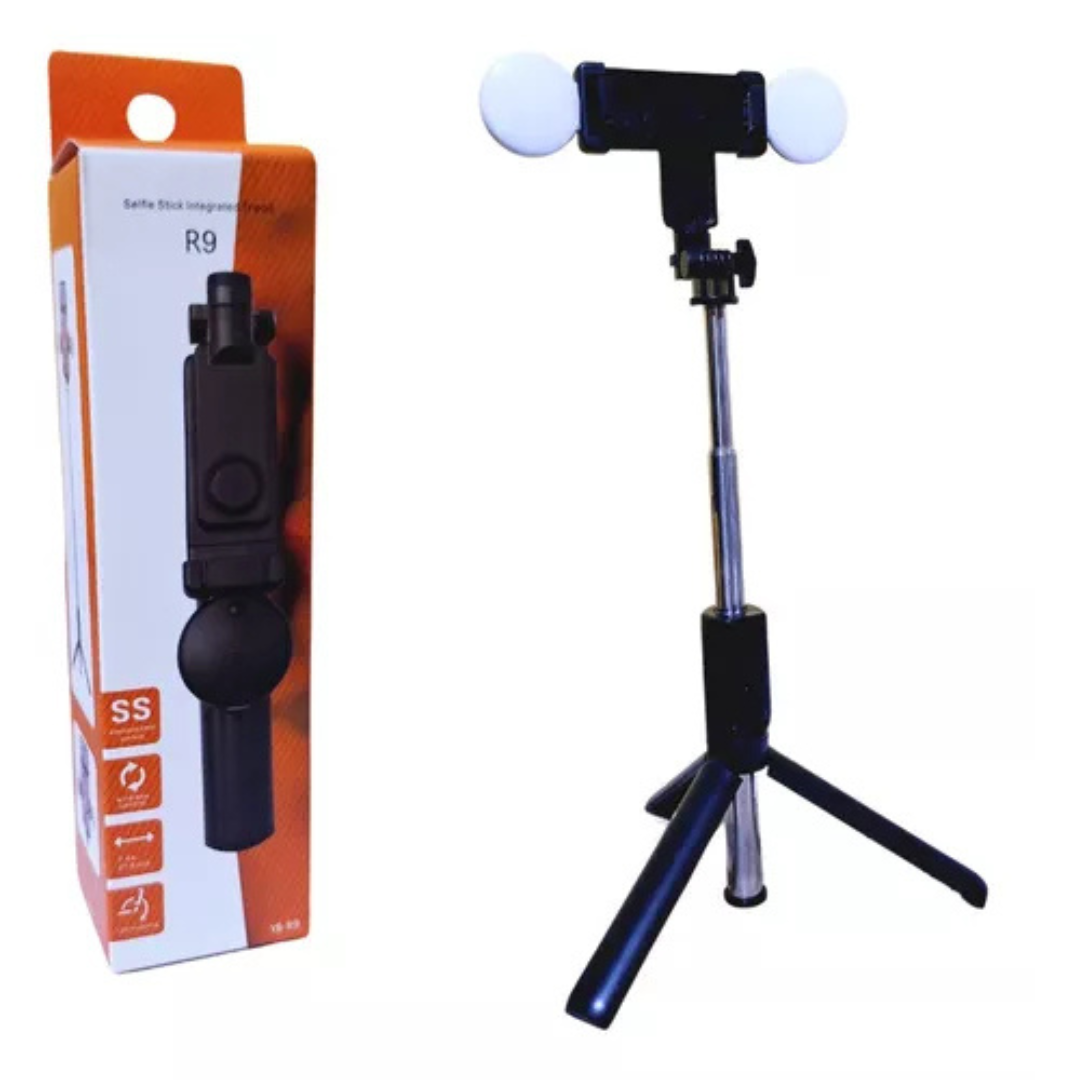 Tripode Soporte Selfie Stick R9 Luz Led